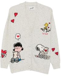 MC2 Saint Barth - X Peanuts Intarsia-Knit Cardigan - Lyst