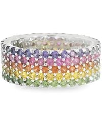 Lisa Nik - 18K Sapphire And Amethyst Ring - Lyst