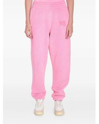 Alexander Wang - Pantaloni Felpati Con Stampa Logo Puff Wang - Lyst