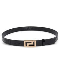Versace - Cinturón Con Hebilla Greca - Lyst