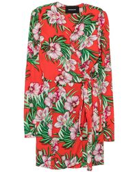 Marco Bologna - Floral-Print Wrap Mini Dress - Lyst