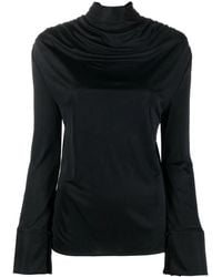 Viktor & Rolf - Draped-Detailing Long-Sleeve Blouse - Lyst
