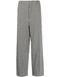 COOL T.M - Houndstooth-Pattern Straight Trousers - Lyst