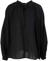ELEH - Tie-Neck Gathered Blouse - Lyst