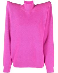 Balenciaga - Long-Sleeve Wide Shoulder Jumper - Lyst