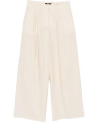 Moorer - Pleated Wide-Leg Trousers - Lyst
