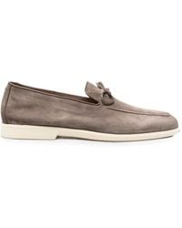 Santoni - Bow-Detail Suede Boat Shoes - Lyst