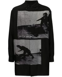Yohji Yamamoto - Photo-print Silk Shirt - Lyst