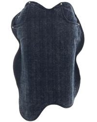 Pushbutton - Asymmetrische Rok Met Acid Wassing - Lyst