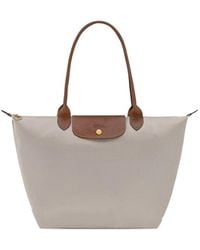 Longchamp - L Le Pliage Top-Handle Pebble Tote Bag - Lyst