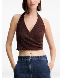 Guess - Top Con Cuello En V - Lyst