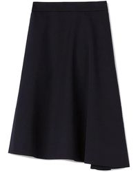 Jil Sander - Asymmetric Midi Skirt - Lyst