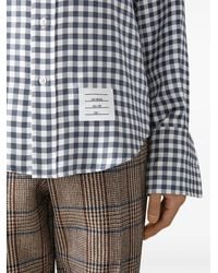 Thom Browne - Gingham-Check Silk Shirt - Lyst