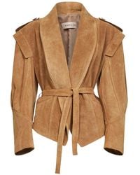 Blanca Vita - Belted Leather Jacket - Lyst