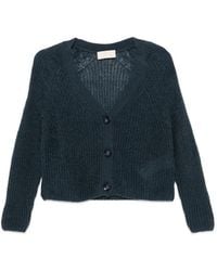 iBlues - Cardigan En Maille Nervurée À Col V - Lyst