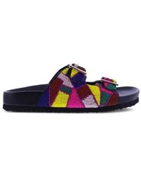 Inuovo - Bead-Embellished Buckle-Fastening Sandals - Lyst