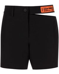 Femme Vêtements Shorts Mini shorts Short en coton bio Coton Heron Preston en coloris Noir 