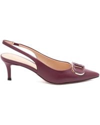 Twinset - 60Mm Slingback Leather Pumps - Lyst