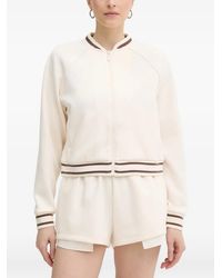 ARMANI EXCHANGE - Logo-Embroidered Striped-Trim Jacket - Lyst