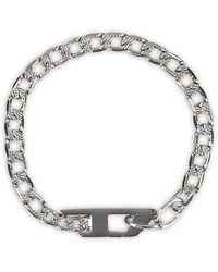 DIESEL - D Logo Chain Bracelet - Lyst