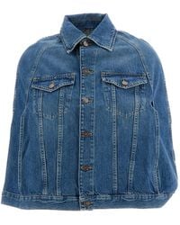 7 For All Mankind - Midtown Denim Cape-Style Jacket - Lyst