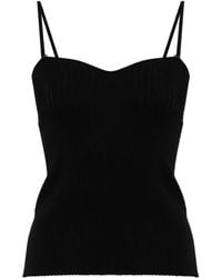 Emporio Armani - Sweetheart-Neck Ribbed Tank Top - Lyst