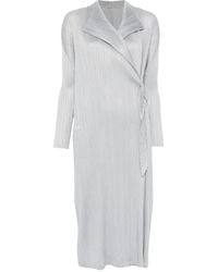 Pleats Please Issey Miyake - Facade Pleated Coat - Lyst