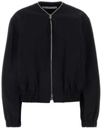 Alexander Wang - Chaqueta De Algodón Bómber Con Cremallera - Lyst