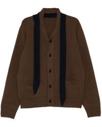 Sacai - Wool Knit Cardigan - Lyst