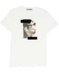 Les Hommes - T-Shirt À Imprimé Graphique - Lyst