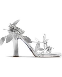 Burberry - Ivy Flora 105mm Leather Sandals - Lyst