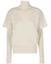 FEDERICA TOSI - Layered-Sleeve High-Neck Sweater - Lyst
