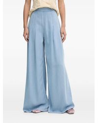 Blugirl Blumarine - Flower-Detail Pleated Jeans - Lyst