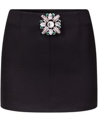 Area - Minigonna Con Spilla - Lyst