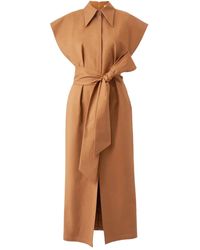 Carolina Herrera - Robe Mi-Longue À Mancherons - Lyst