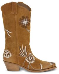 P.A.R.O.S.H. - Bottes À Fleurs Brodées - Lyst