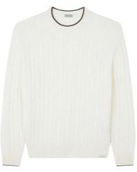 Paul & Shark - Cable-Knit Crew-Neck Sweater - Lyst