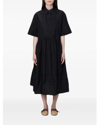 MEIMEIJ - Pleated-Bib Tiered Shirt Dress - Lyst