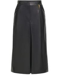 Roberto Cavalli - Midirock aus Leder mit Falten - Lyst