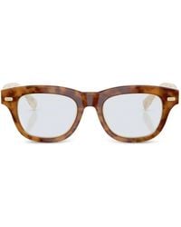 Brunello Cucinelli - Brille Mit Eckigem Gestell - Lyst
