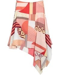 Fendi - Jupe Asymétrique À Imprimé Graphique - Lyst