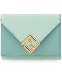 Fendi - Ff Diamonds Logo Leather Wallet - Lyst