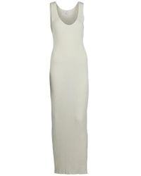 Valentino Garavani - V-Neck Ribbed Maxi Dress - Lyst