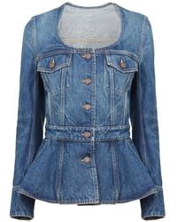 Chloé - Button Flap-Pocket Denim Jacket - Lyst