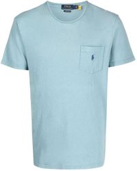Polo Ralph Lauren - Embroidered-logo Short-sleeve T-shirt - Lyst