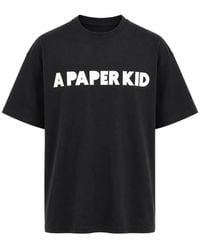 A PAPER KID - Logo-Print Crew-Neck T-Shirt - Lyst