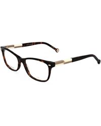 Carolina Herrera - Tortoiseshell-Effect Rectangle-Frame Glasses - Lyst