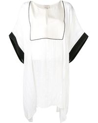 Zeus+Dione Parga Contrastdetail Kaftan - Wit