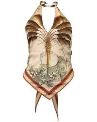 retroféte - Blouse Zaphira À Imprimé Palmier - Lyst