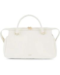 Jil Sander - Crocodile-Pattern Leather Tote Bag - Lyst